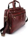 Wildhorn 15.5 Inch Leather Office Laptop Messenger Bag For Men And Women Brown (Brown)