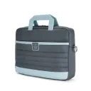 Nasher Miles Flatiron Laptop & Messenger Bag, Lightweight PU & Polyester with Adjustable Strap, Fits 13" Laptop Office & Travel (Grey)