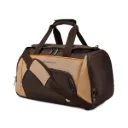 Nasher Miles Pace Duffle Bag, 34L Polyester Carry-On Luggage, Travel Bag, Weekender Bag with Shoe Compartment (Dark Brown & Beige)