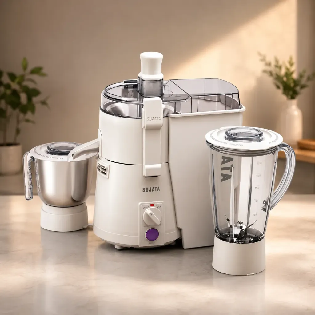 Sujata Powermatic Plus 900W Juicer Mixer Grinder (White) | Best Price 2026