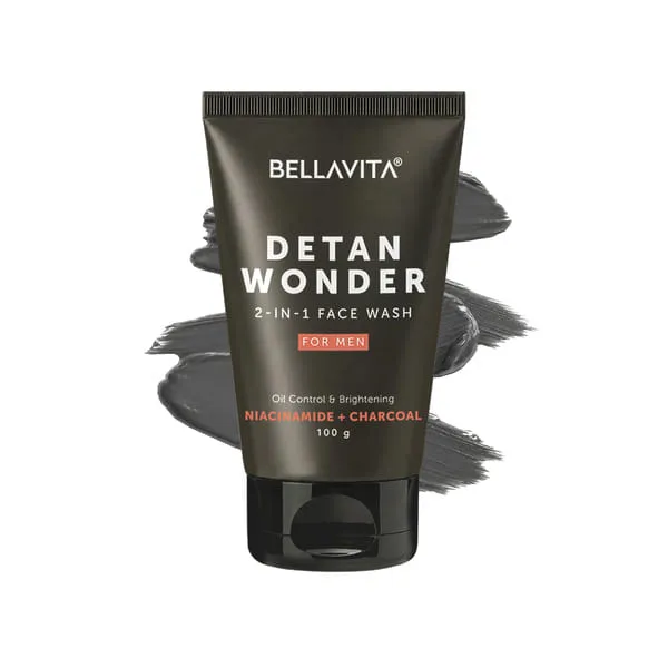 BELLAVITA Detan Wonder 2-in-1 | Face Wash for Men | 100Gm