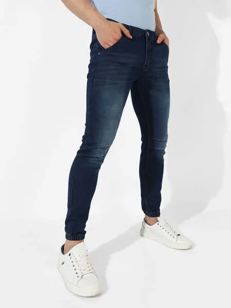 Cahoot Cinched Hem Denim Jeans For Men ( Blue ) (Select, Select)