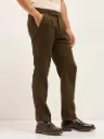 The Bear House ARSEN Brown Woven Design Regular Fit Formal Trouser