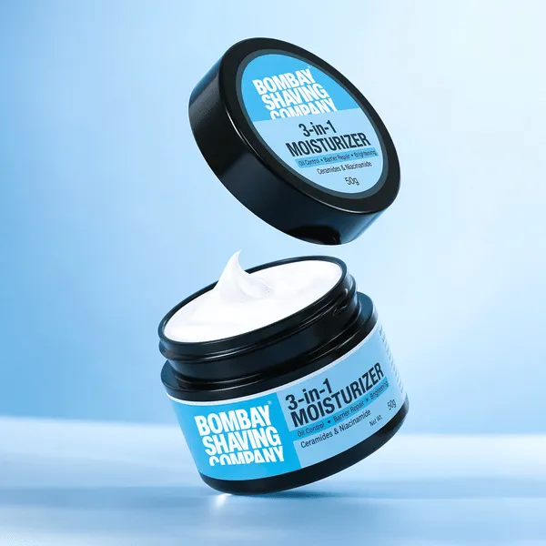 Bombay Shaving Company 3-in-1 Moisturizer | Oil Control, Barrier Repair and Brightening | 50ml
