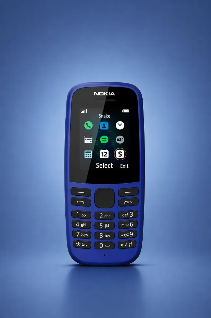 NOKIA 105 SS (Blue) Feature Phone | Long Battery, Wireless FM & Best Price 2026