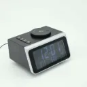 JVD Waltz Digital Alarm Clock with Bluetooth Speaker & Wireless Charger (Black & Silver) | Best Price
