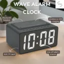 JVD Wave Smart Digital Alarm Clock with Wireless Charger & Bluetooth Speaker (Black) | Best Price