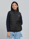 Hummel Benne Women Sleeveless Black Bomber Jacket