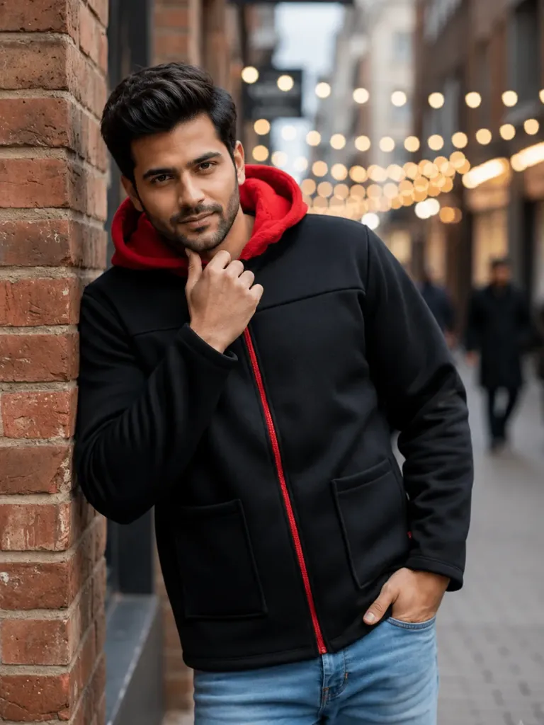 Rigo Men black colorblock Fleece Jacket (Select)