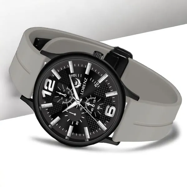 Lorenz Slim Case Analog Watch with Grey Magnetic Lock Strap | Watch For Men | MK-4081R