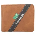 Lorenz Bi-Fold Brown PU Leather Wallet for Men (Star Austin)| WL-72S