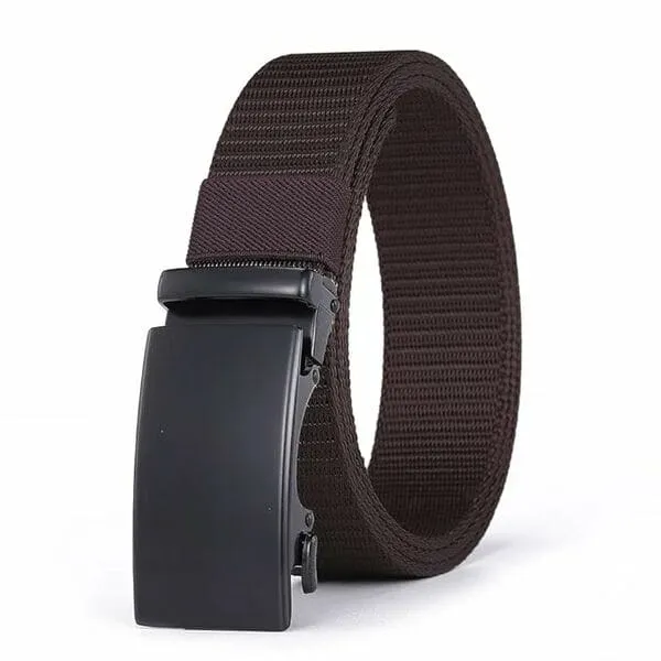 Shree Ashtavinayak Nylon Fabric Belt for Men | Formal/Casual | Can be fits on upto 40 inches Waist size (Brown)