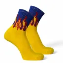 Sockscarving Fire Edition (1 Pair, Yellow/Blue-Red)