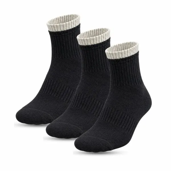 Sockscarving Powerstep Sporty Edition (3 Pair, Black)