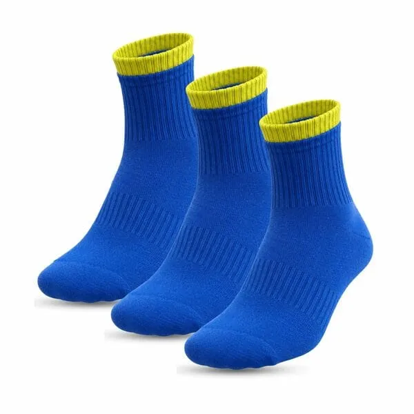 Sockscarving Powerstep Sporty Edition (3 Pair, Blue)