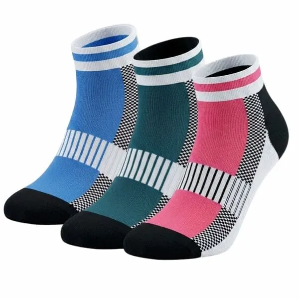 Sockscarving AeroFit Edition (3 Pair, Pink-Light Blue-Teal)