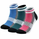 Sockscarving AeroFit Edition (3 Pair, Pink-Light Blue-Teal)