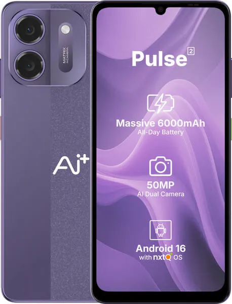 Ai+ Pulse 2 (Purple, 64 GB) (4 GB RAM)