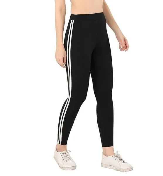 Gemity Black Lycra Yoga Trackpants (Pack of 1)