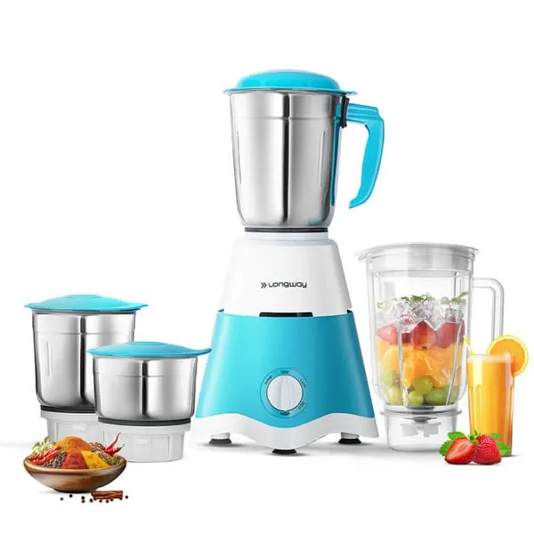 Longway Super-DLX 750W Juicer Mixer Grinder with 4 Jars (Black & Gray) | Best Price 2026 (Select)