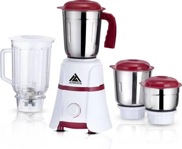Athots Hardy 4 Jars 750 W Mixer Grinder (Light Brown - White)
