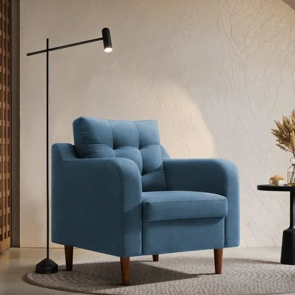 Duroflex Ease Plus 1 Seater Sofa, Wooden Frame, Anti-Pilling Fabric, Termite Resistant (Select, Select)