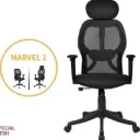 Ergonomic Mesh Office Chair | Adjustable Armrests | Breathable Mesh Back | PU Foam Seat | Black | 1-Year Warranty