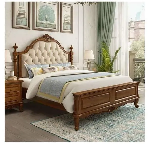 ApkaInterior Victorian Solid Sheesham Wood King Size Bed