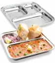 Zortapla Pack of 10 Partition Plate with 3 Sections (300 Gram Each Plate)