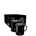 LA' FORTE Premium Double wall Coffee Mug (Set of 2 pcs Black)