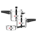 Impex 2 Litre, 3 Litre & 5 Litre Stainless Steel Induction Pressure cooker (Silver)