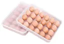 Egg Storage Box with Lid for 24 Eggs, Transparent, Plastic - (Pack of 1)