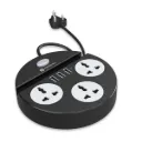 Portronics Power Plate 5 Surge Protector 1500W High Power Converter with USB Charger & Mobile Holder 3AC Socket + 3USB Ports I 1.5 m Cord Length