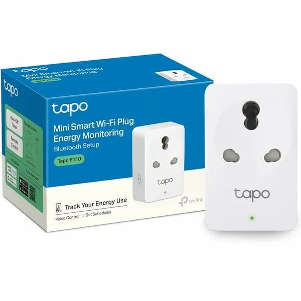Tapo P110 16A Wi-Fi Smart Plug, Energy Monitoring, 4-Way Safety Protection, Works with Alexa & Google Home