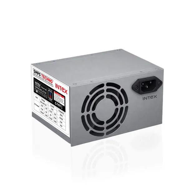 SMPS TECHNO 450W Power Supply 20+4 Pin SATA SMPS with Silent Fan 200-240V AC Input Stable ATX 12V Output for Desktop, Computer| Power Protection