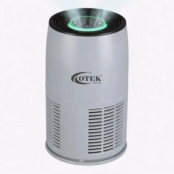 OTEK 352A Air Purifier for Home | HEPA H13 & Activated Carbon Filter | UV-C Light |Grey