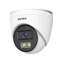 INTEX AHD Dome Camera 5MP Indoor CCTV Security Camera with Built in Mic Warm Light Array Night Vision Wide Angle View Full HD Surveillance Camera for Home Office Shop Security