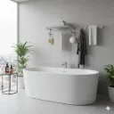 Combo of Towel Rack and Wall Hanger L - Chrome