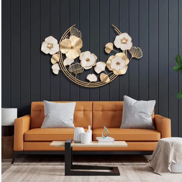 ApkaInterior Strasbourg Handpainted Floral Metal Wall Art