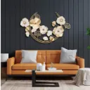 ApkaInterior Strasbourg Handpainted Floral Metal Wall Art