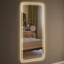 ApkaInterior Modern Led Wall Mount Glass Mirror With LED Lights