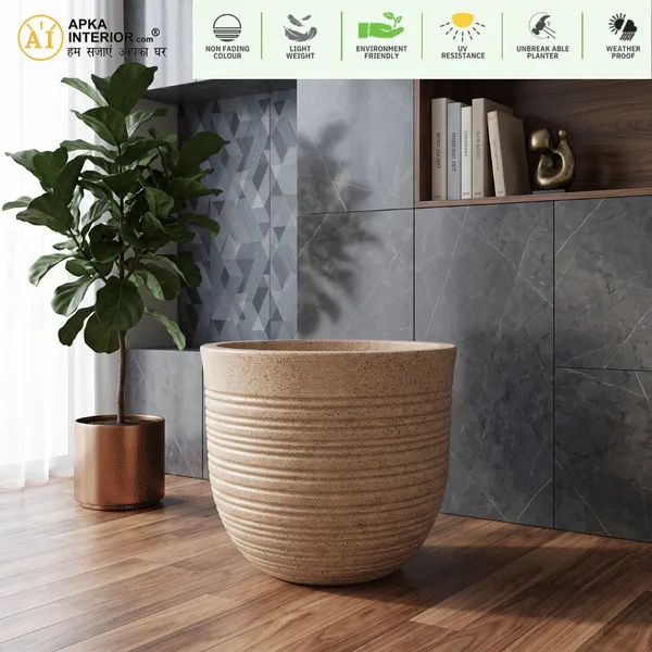 Apkainterior Ripper Pot with Bottom Tray (12x7.5x12) Inch
