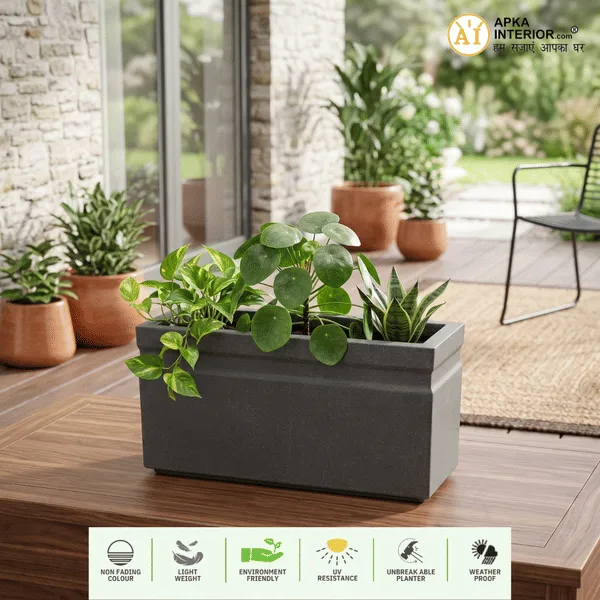 Apkainterior Kwid Window Planter (21x8x8) Inch (Greystone)