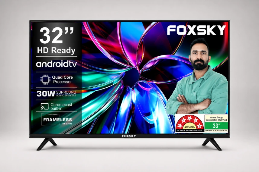 Foxsky 32 inch HD Ready LED Smart Android TV 32FSELS PRO