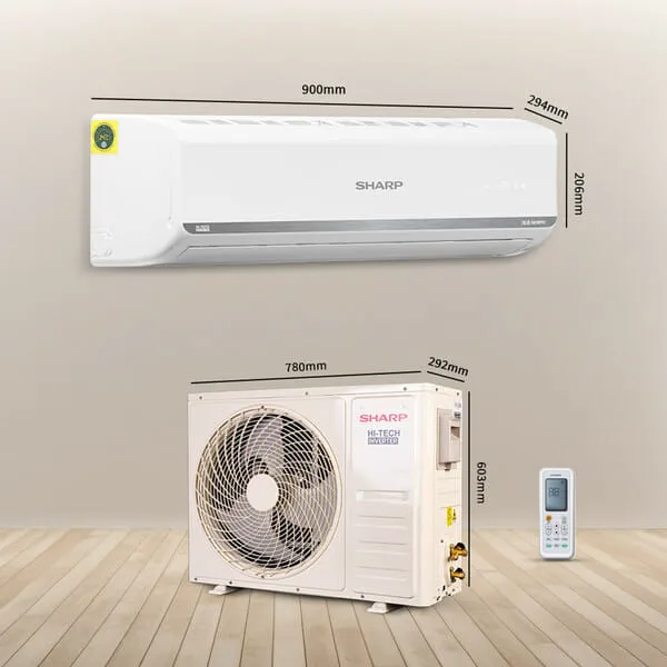 Sharp 1.5 Ton 3 Star Split AC AH-SI18V3B-GC (White)