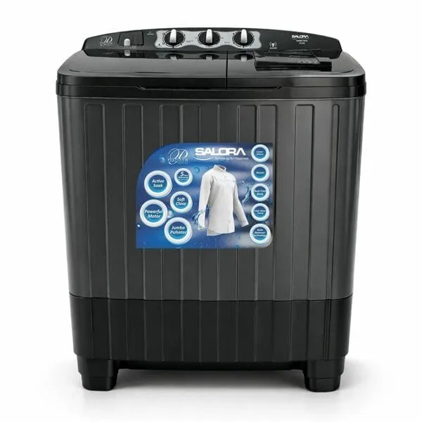 Salora 7.5 kg Semi Automatic Top Load Washing Machine (Black)