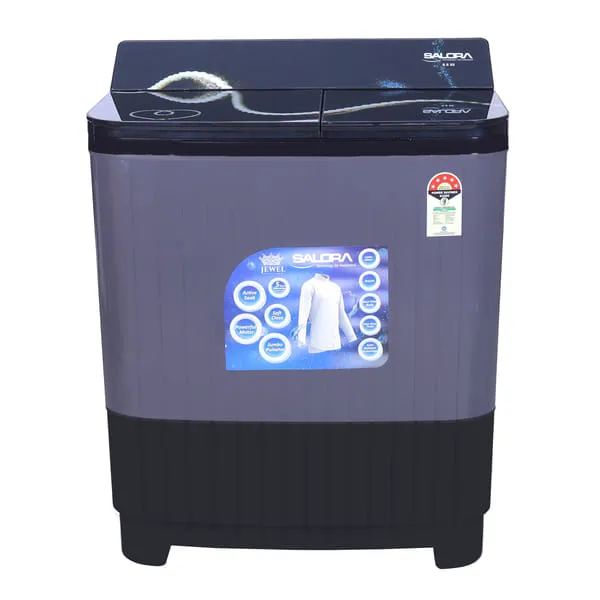 Salora 9.5 kg Semi Automatic Top Load Washing Machine (Grey)