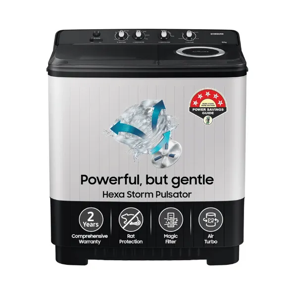Samsung 10.5 kg Semi Automatic Top Load Washing Machine (Light Gray)