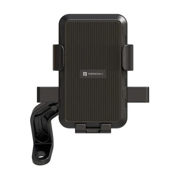 Portronics Mobike 5 Scooty/Scooter Phone Holder with Mirror Mount, 360 Degree Rotation Grip, for 4.7" to 7.2" Smartphone, Mobile Stand for Scooter