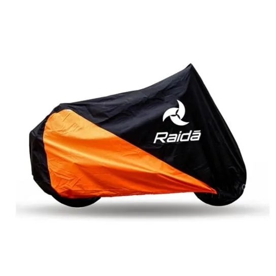 Raida SeasonPro Bike Rain Cover (Black-Orange, M)